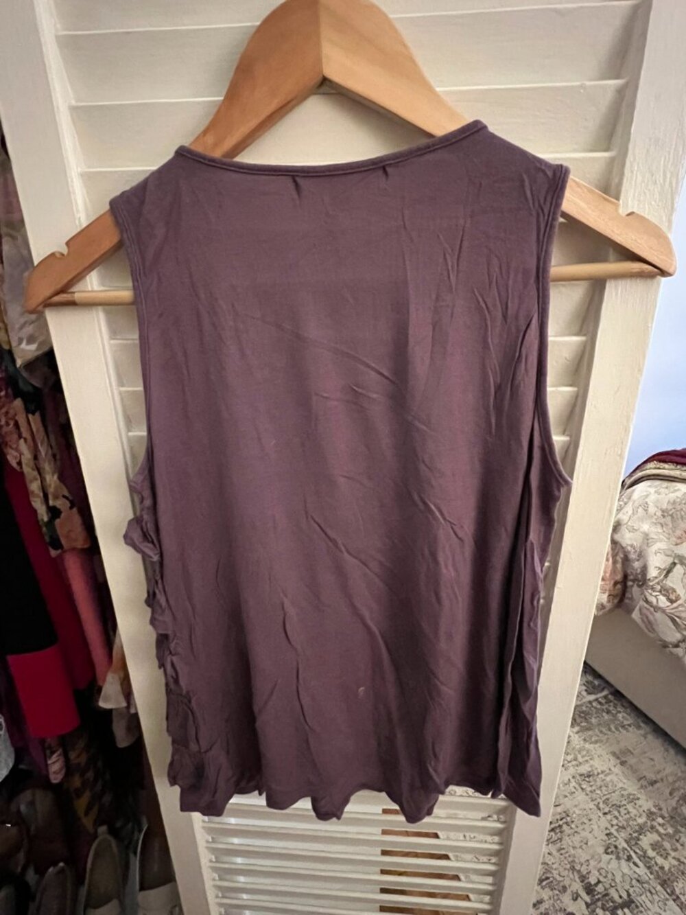 Purple Ruffle Tank - Picture 3 of 3